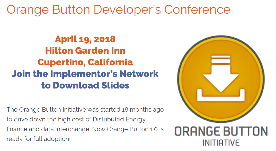 Orange Button Initiative Developers Conference 2018