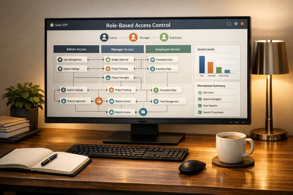Best Practices for Role-Based Access in Solar ERP