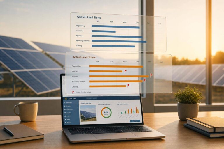 How Solar ERP Tracks Lead Time Changes