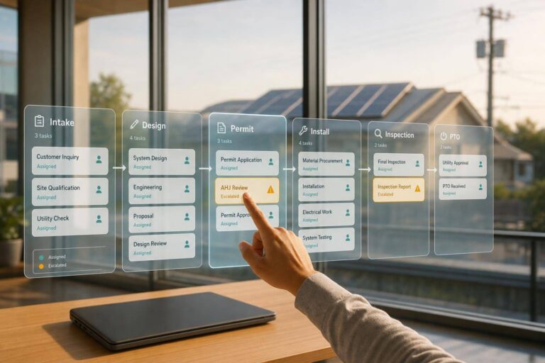 How Solar ERP Tracks Tasks Across Projects